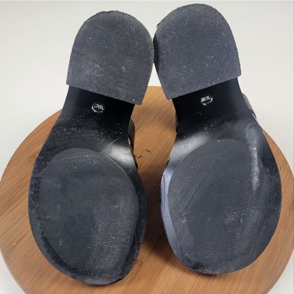 Zara‎ Black Leather Strappy Block Heels Womens Shoe Size EU 36 US 6 - Picture 11 of 15
